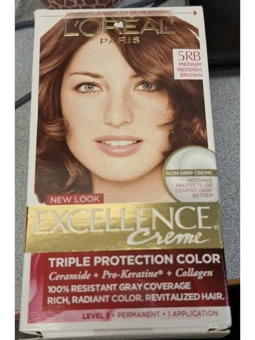 L'Oreal Excellence Creme Hair Color #5RB Medium Reddish Brown 1 Pack NEW